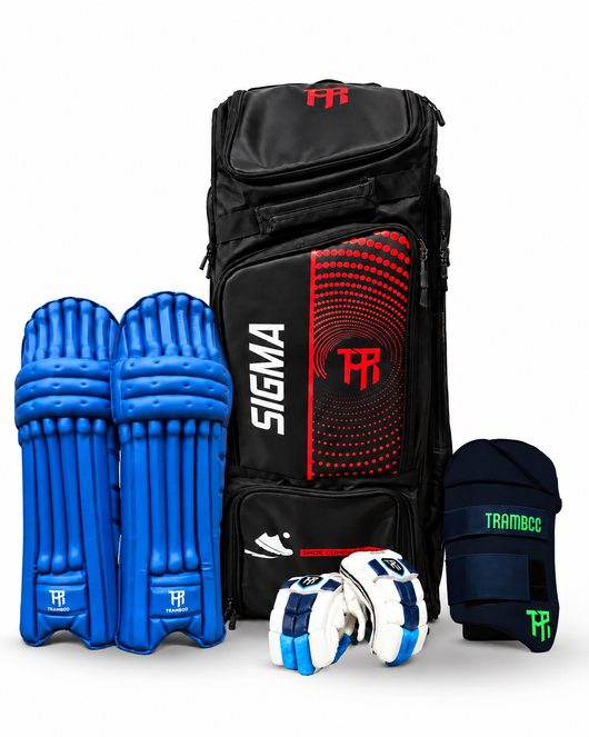 Tramboo Alpine Pro Kit - Alpine Bat, Kitbag, Batting Pads, Gloves, Thigh Pad