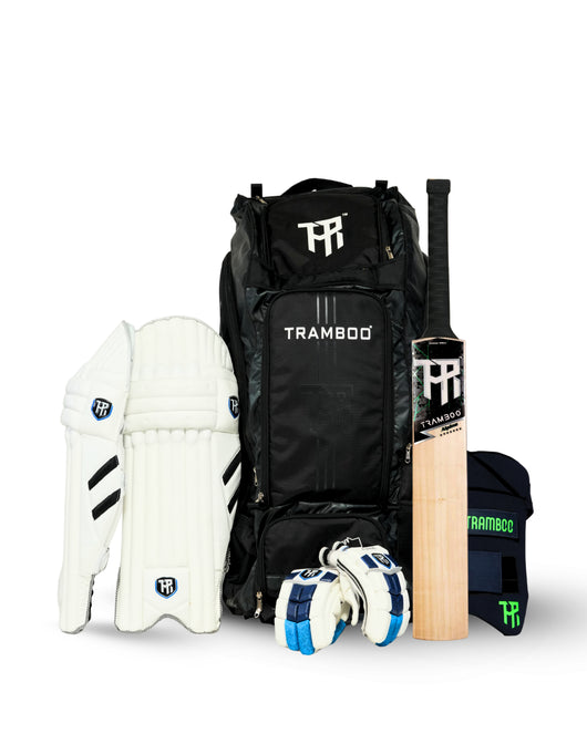 Tramboo Alpine Pro Kit - Alpine Bat, Kitbag, Batting Pads, Gloves, Thigh Pad