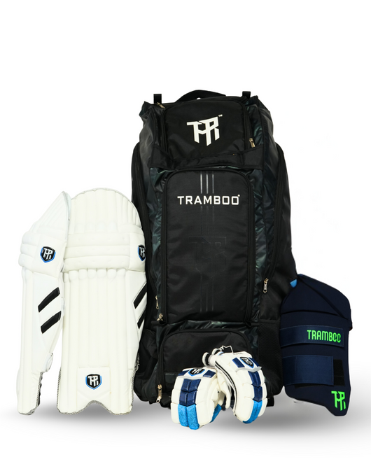 Tramboo Alpine Kit - Kitbag, Batting Pads, Gloves, Thigh Pad